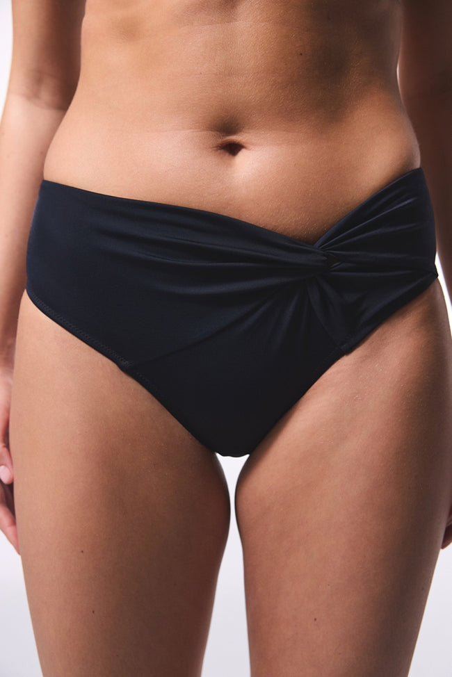 Black New Twist Bikini Bottom Hover Image