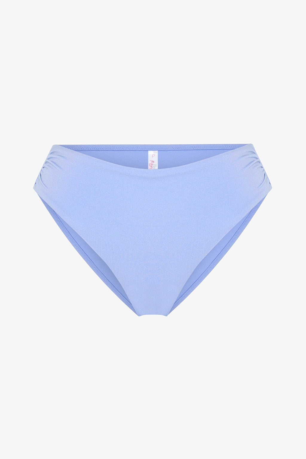 Seashell Blue Gathered Bikini Bottom - Gamze Erçel Collection