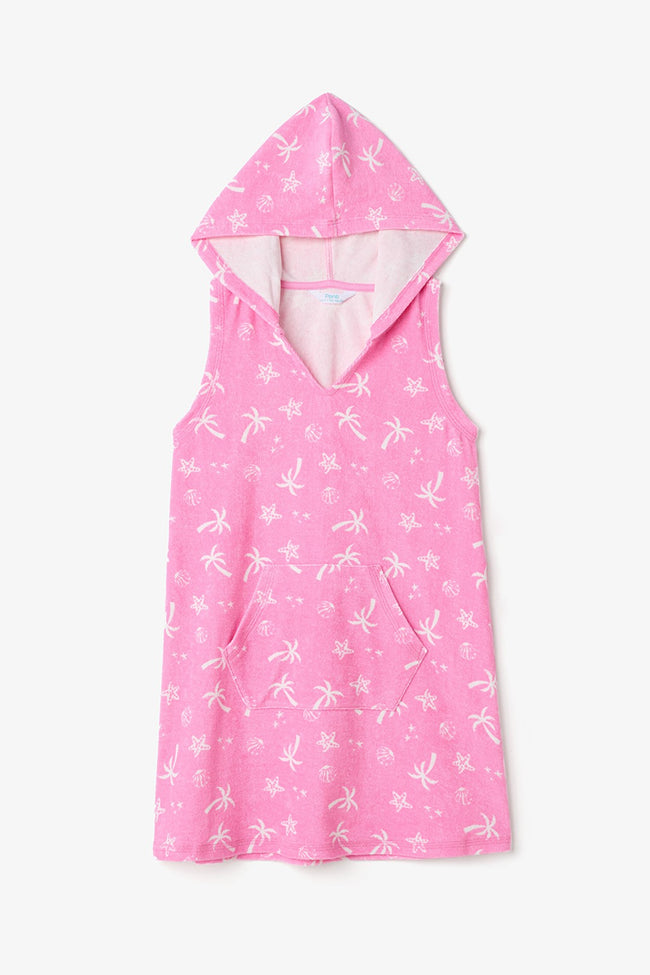 Pink Girl Beach Towel Dress Hover Image