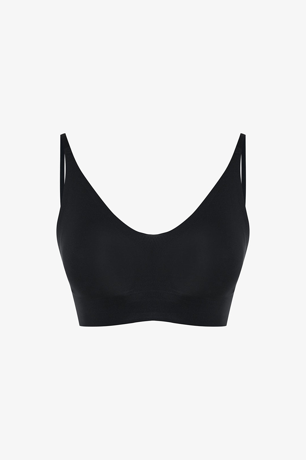 #LeaveNoMark Black Invisible Wire-Free Seamless Bralette
