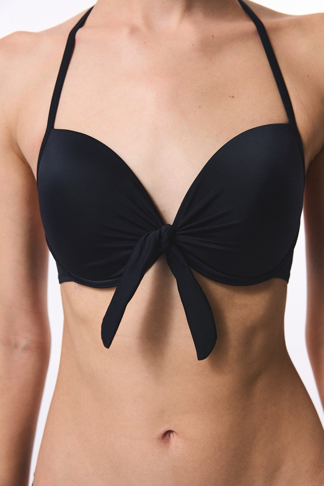 Black Cup Push Up Underwire Bikini Top