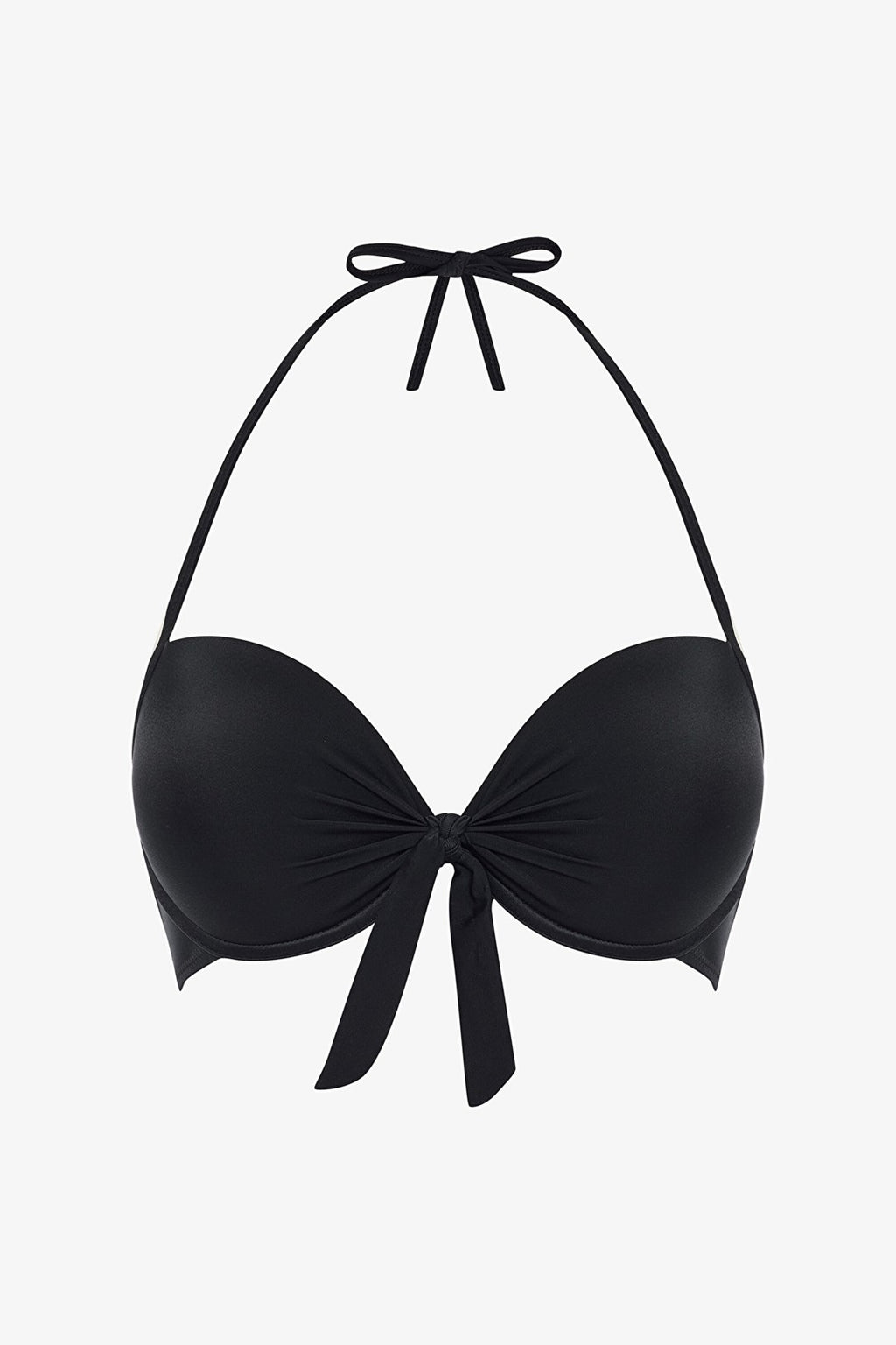 Black Cup Push Up Underwire Bikini Top