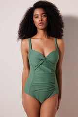 Shirred Green Suit