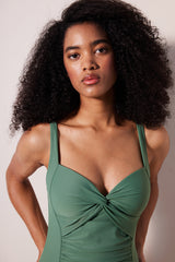 Shirred Green Suit