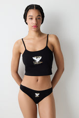 Harry Potter Removable Padded Black Crop Undershirt