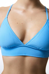 Blue Bubble Bralette Bikini Top