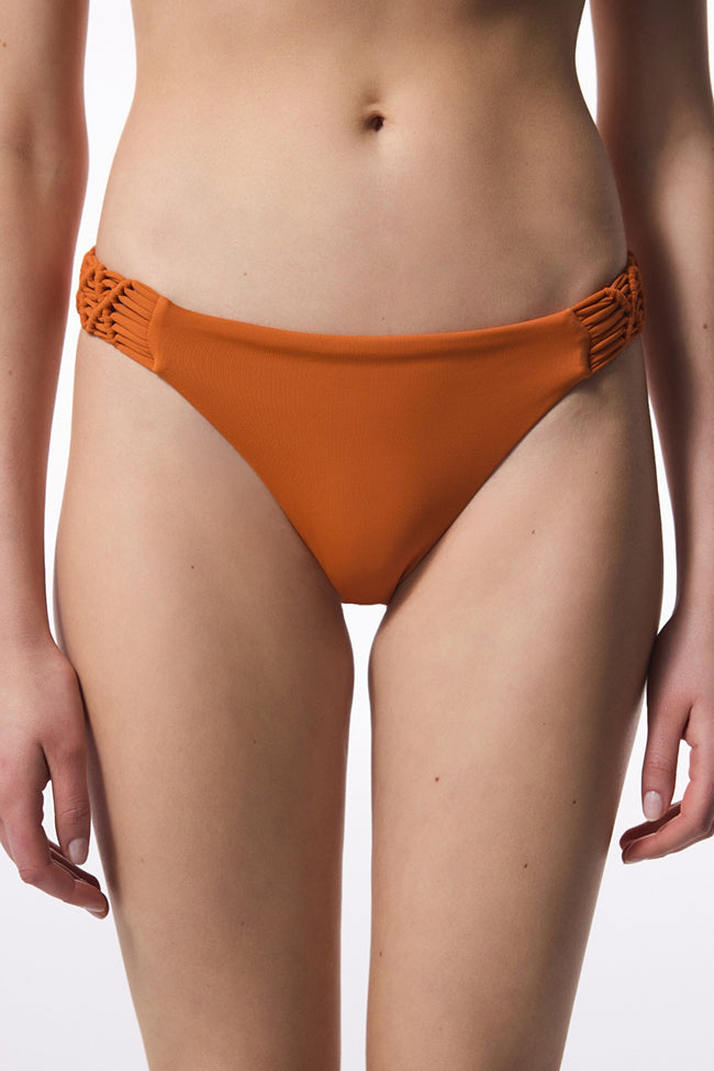 Orange Macrame Detailed Bikini Bottom Hover Image