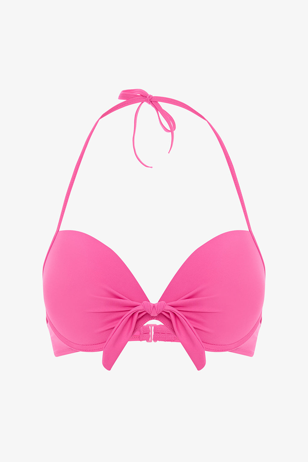 Pink Cup Halter Neck Underwire Bikini Top