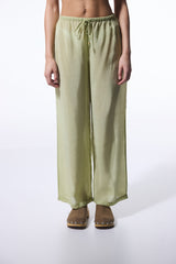 Light Green Mindy Tie Detail Trousers