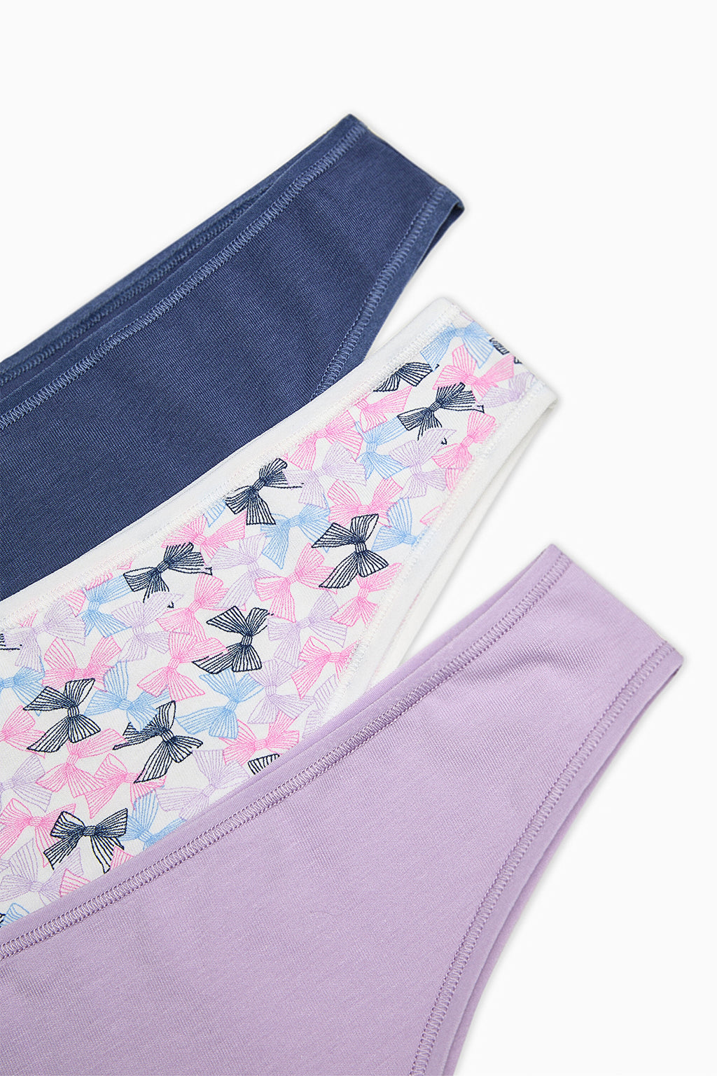 Pretty Bows 3-Pack Multicolored Brazilian Panties