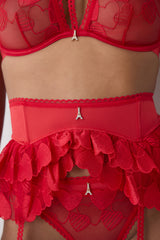 Tutu Sespender Red Garter Belt - Penti Loves Paris Collection