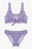 Lilac Girls Shiny Halter Neck Bikini Set
