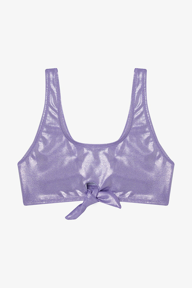 Lilac Girls Shiny Halter Neck Bikini Set Main Image