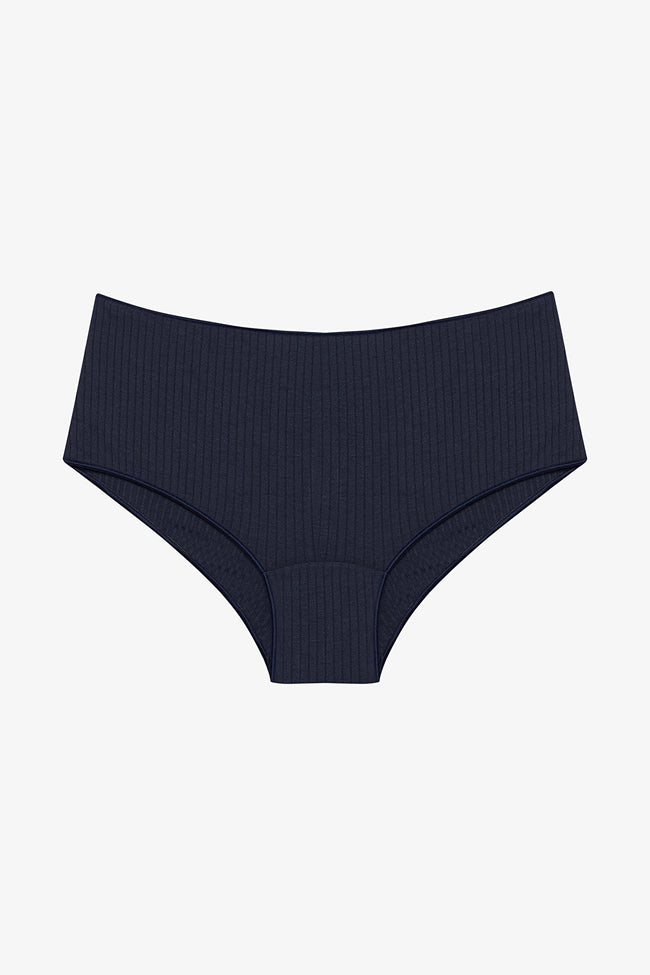 Modal Ribbed 2-Piece Multicolored Boyshort Main Image