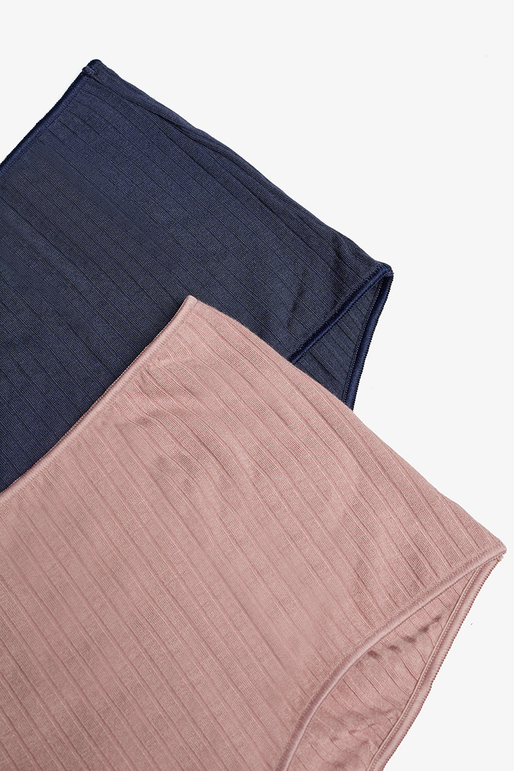 Modal Ribbed 2-Piece Multicolored Boyshort