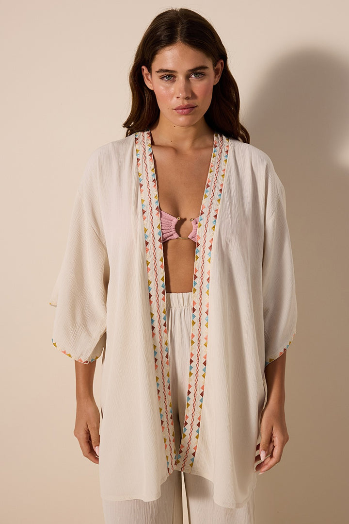 Stone Color Kimono