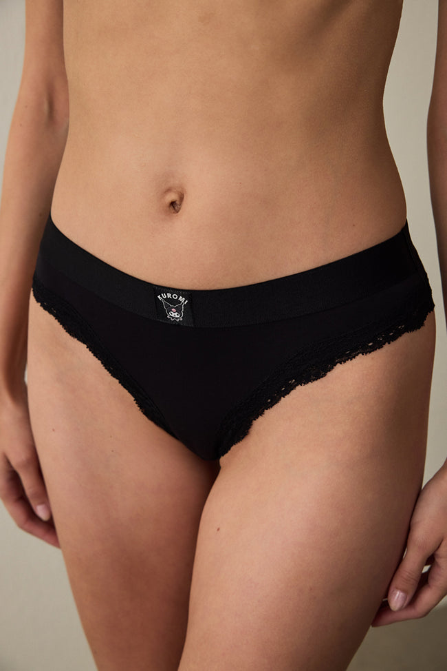 Black Chrome Slip Panties Hover Image