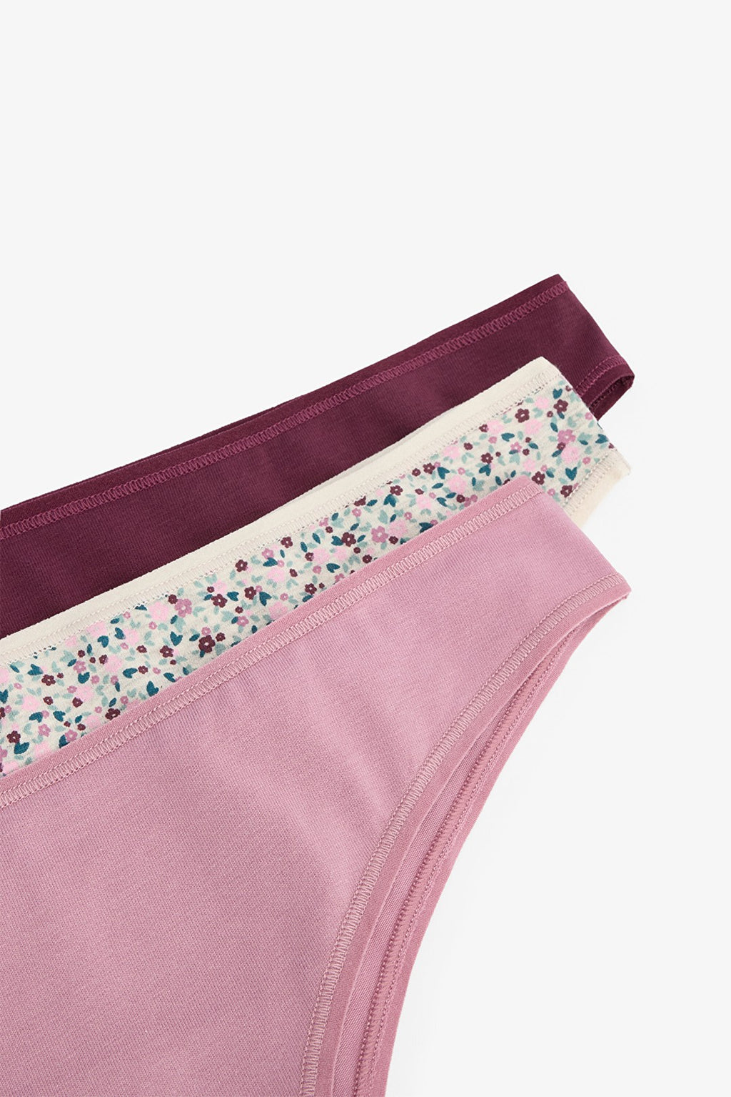 Ditsy Dance Floral Medium Waist 3-Pack Brazilian Panties