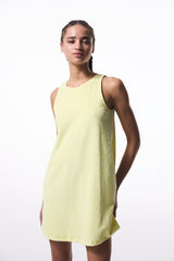 Yellow Towel Halter Neck Short Towel Dress