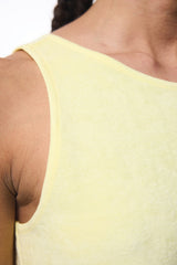 Yellow Towel Halter Neck Short Towel Dress