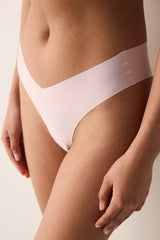 Invisible Laser Cut V Cut Gray Brazilian Panties