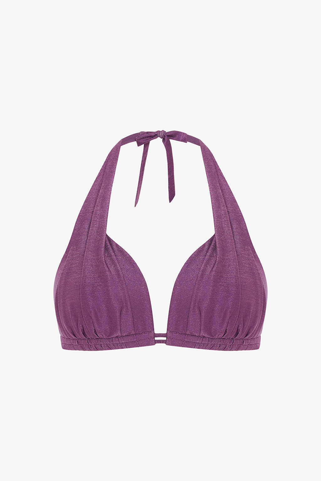 Purple Flora Cup Push Up Bikini Top