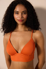Brigett Push Up Bralette Orange Bikini Top