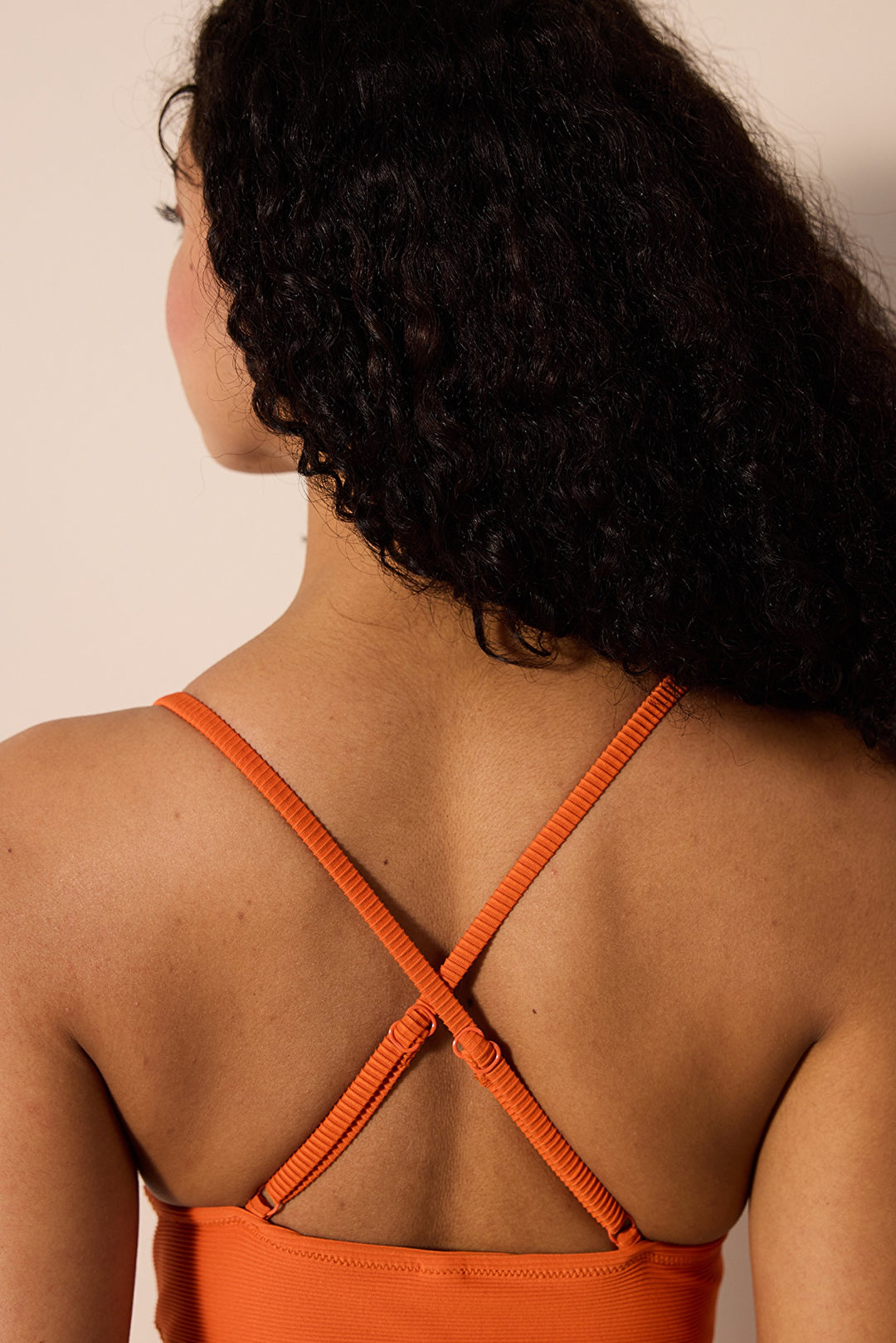 Brigett Push Up Bralette Orange Bikini Top