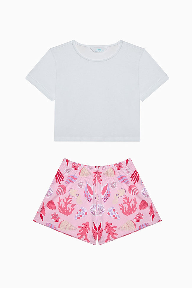 Girl Pinkish Pajama Set Hover Image