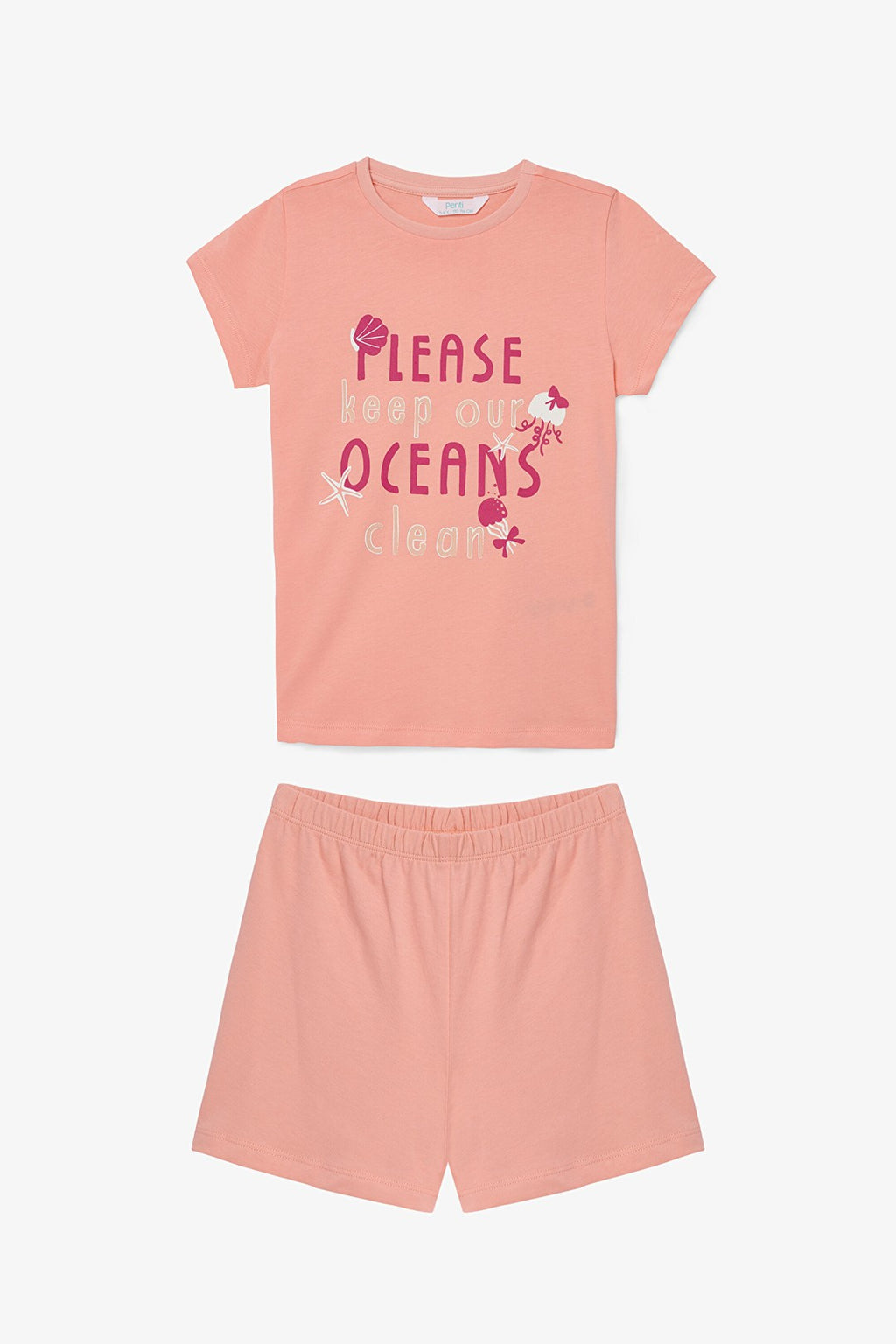 Girls Keep Our Ocean 2-Piece Pajama Set