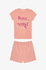 Girls Keep Our Ocean 2-Piece Pajama Set