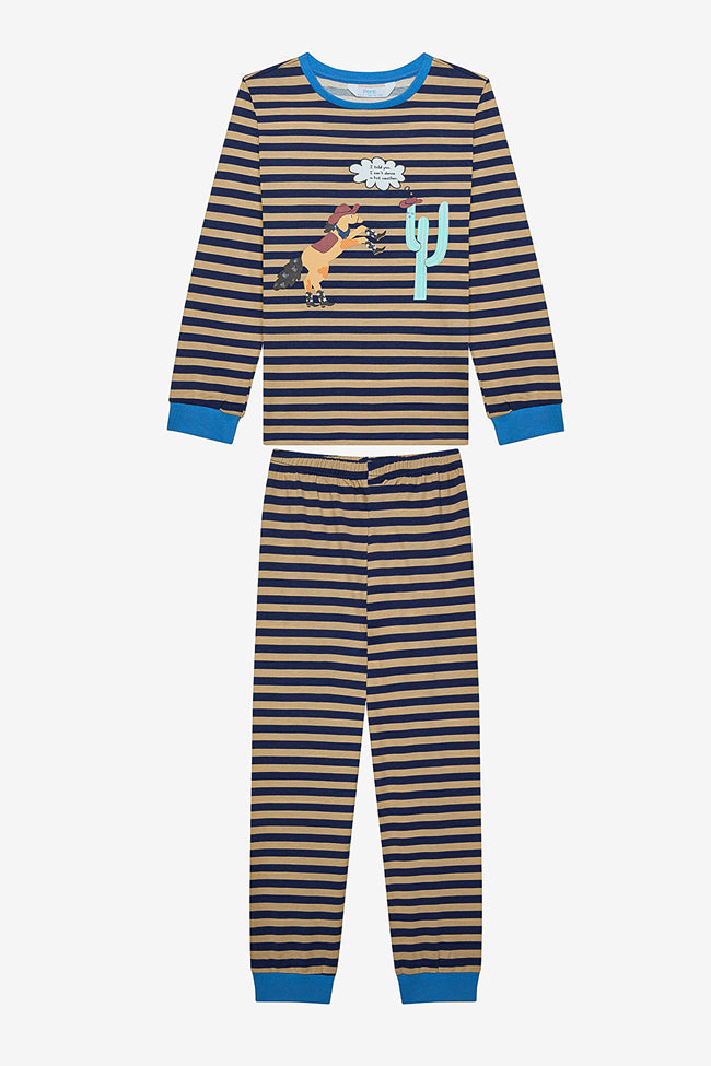 Boy Horses 2-Piece Multicolored Pajama Set Main Image