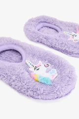 Lilac Girls Unicorn Patterned Non-Slip Sole Home Slippers
