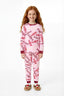 Pink Girls Candy New Year Patterned Soft Textured Pajama Set