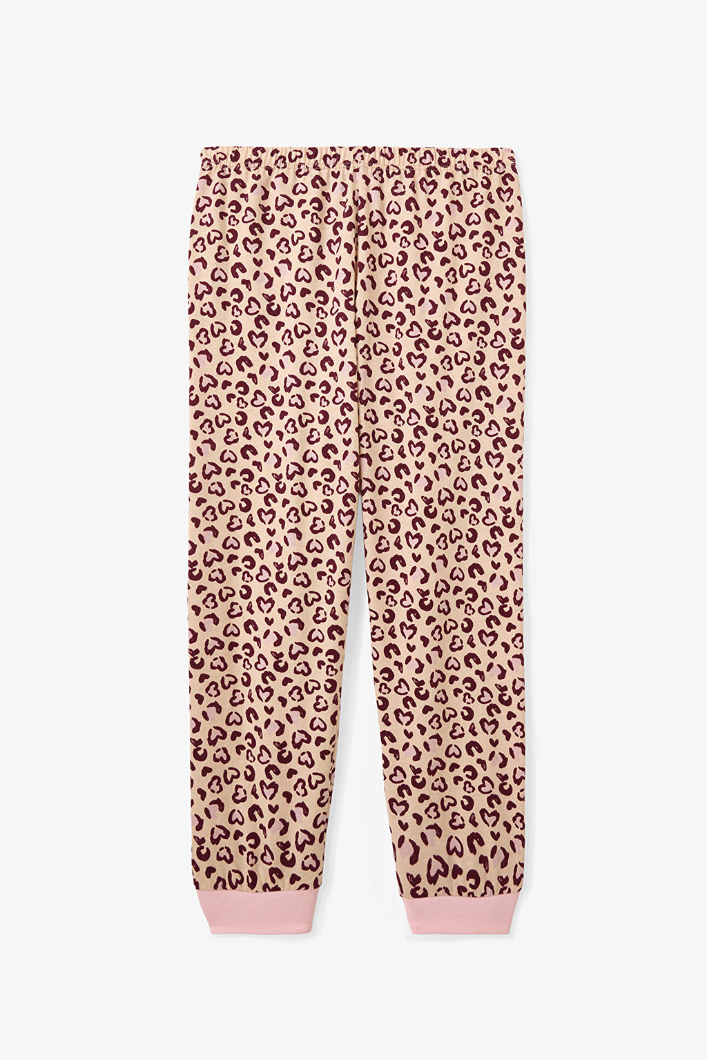 Pawfectly Girls Leopard Print Cotton 2-Piece Long-Sleeve Pajama Set