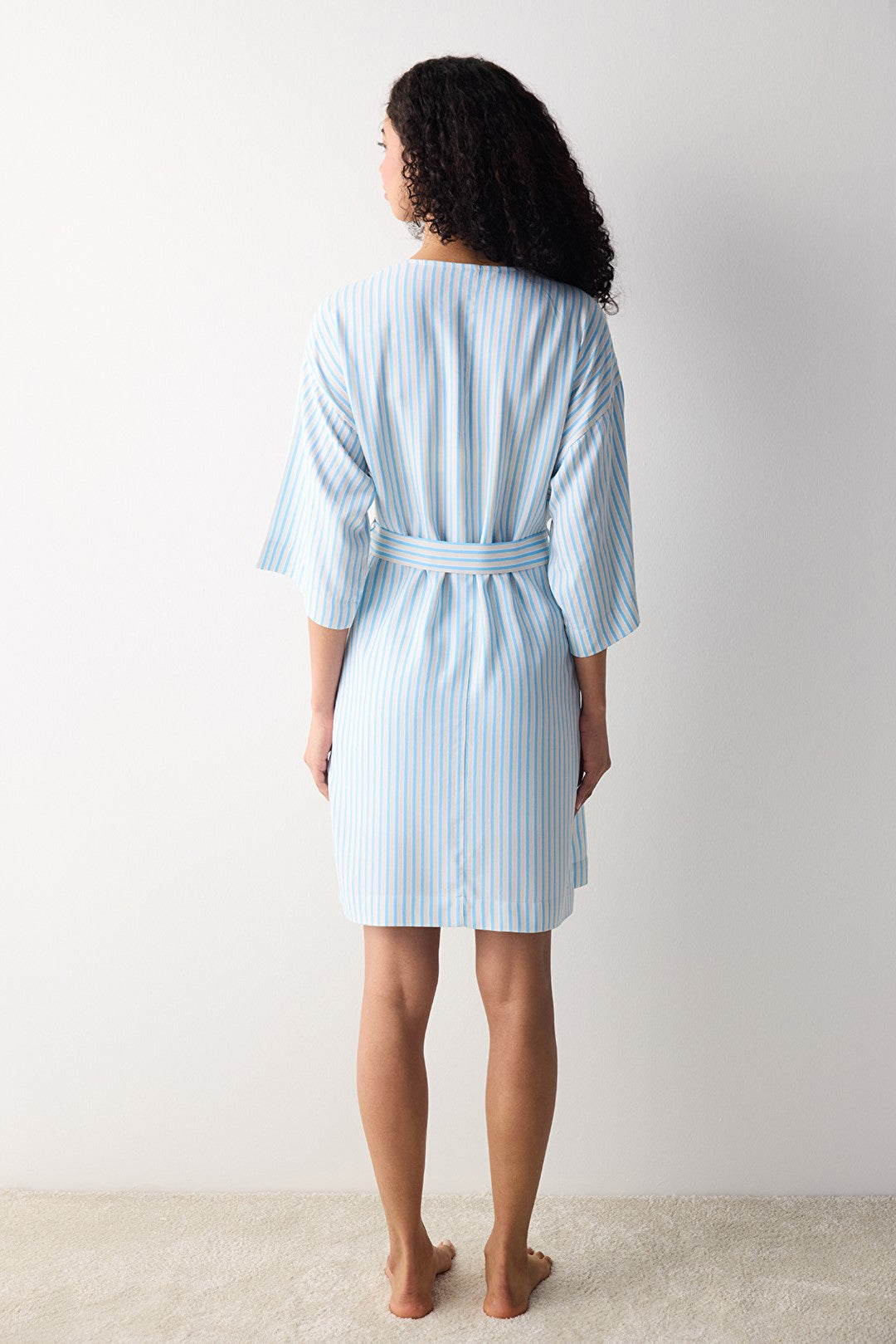 Alice Striped Blue Dressing Gown