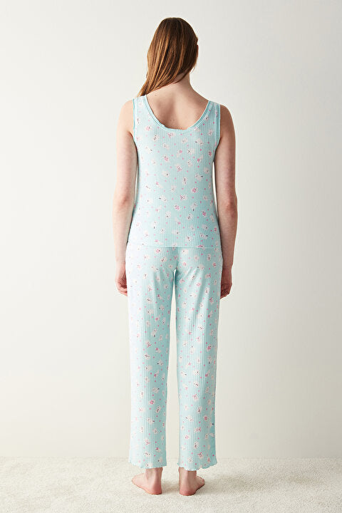 قميص بيجاما بأكمام قصيرة بلون النعناع الأخضر من Cuteness