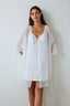 Off White Bridal Charming Short Sleeve Bridal Dressing Gown