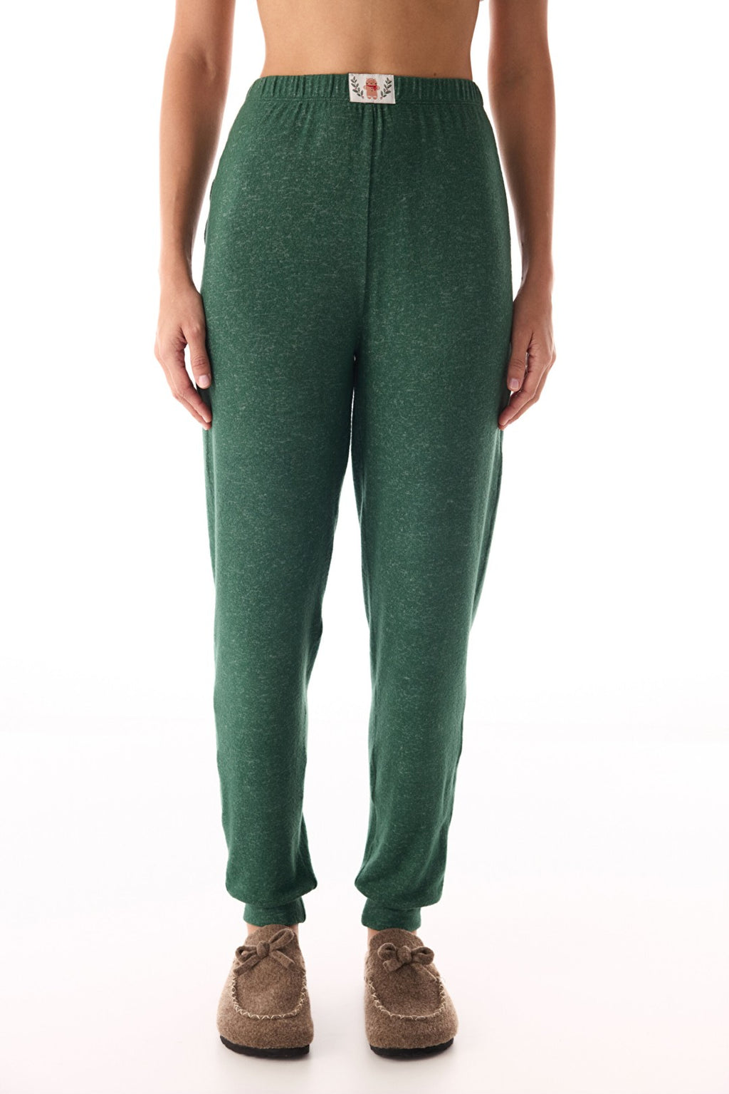 Dark Green Gingerbread Thermal Pajama Bottoms