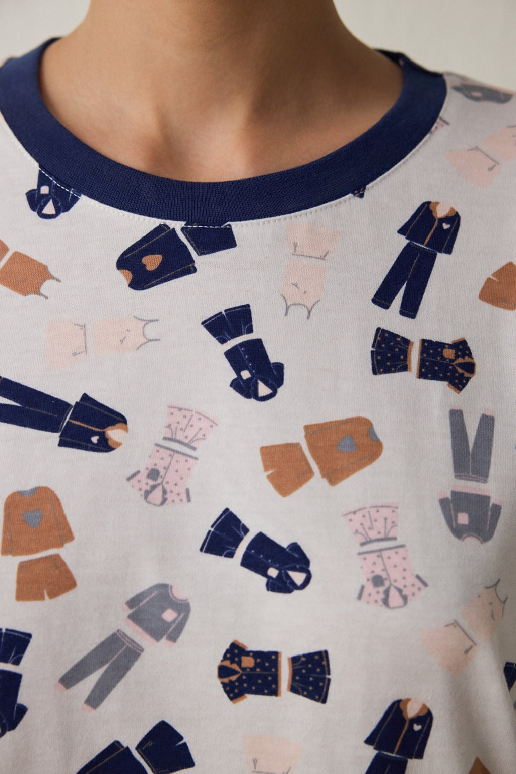 Light Pink Pajama Time Crew Neck Cotton Long-Sleeve Pajama Set