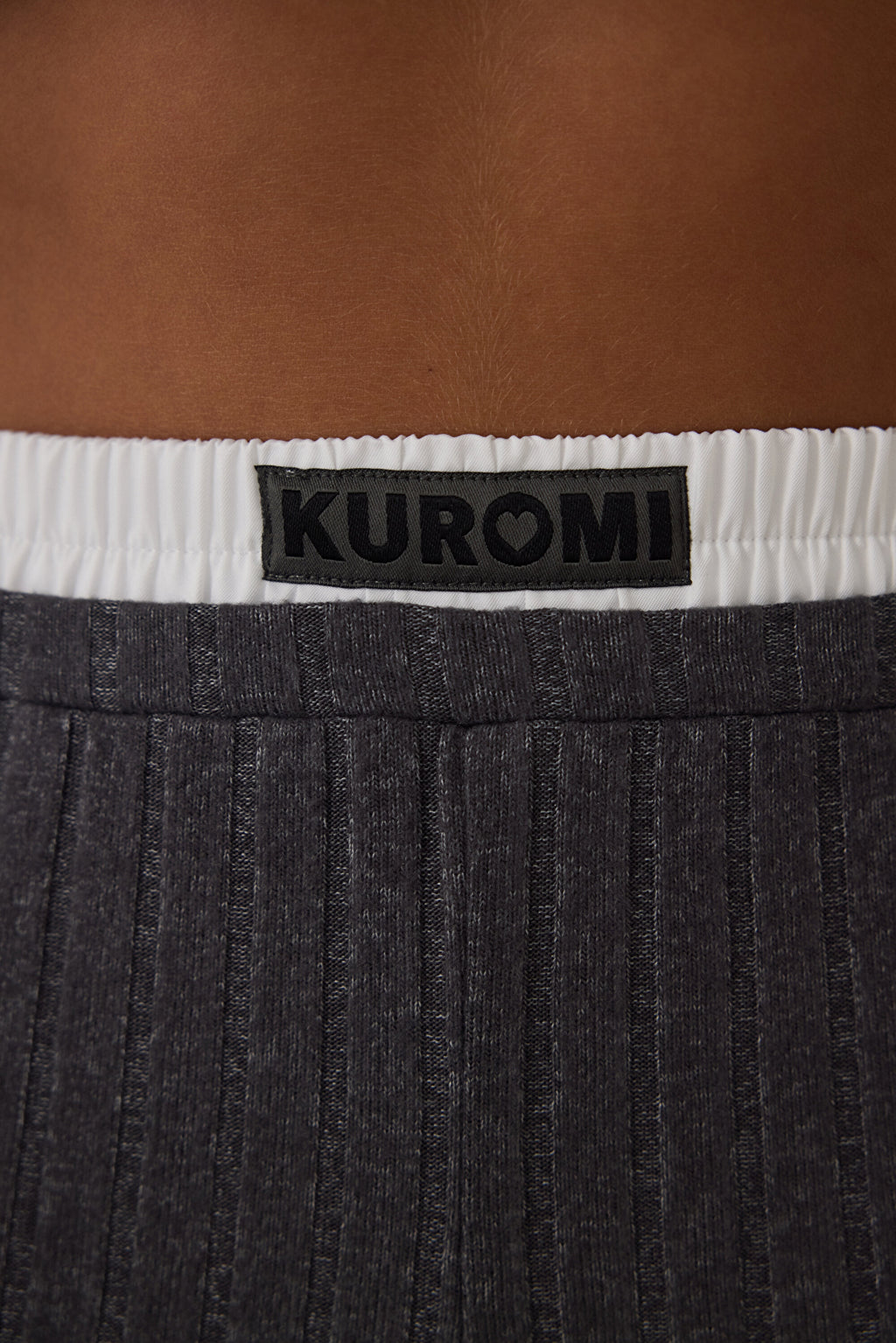 Anthracite Kuromi Print Boat Neck Long Sleeve Pajama Set