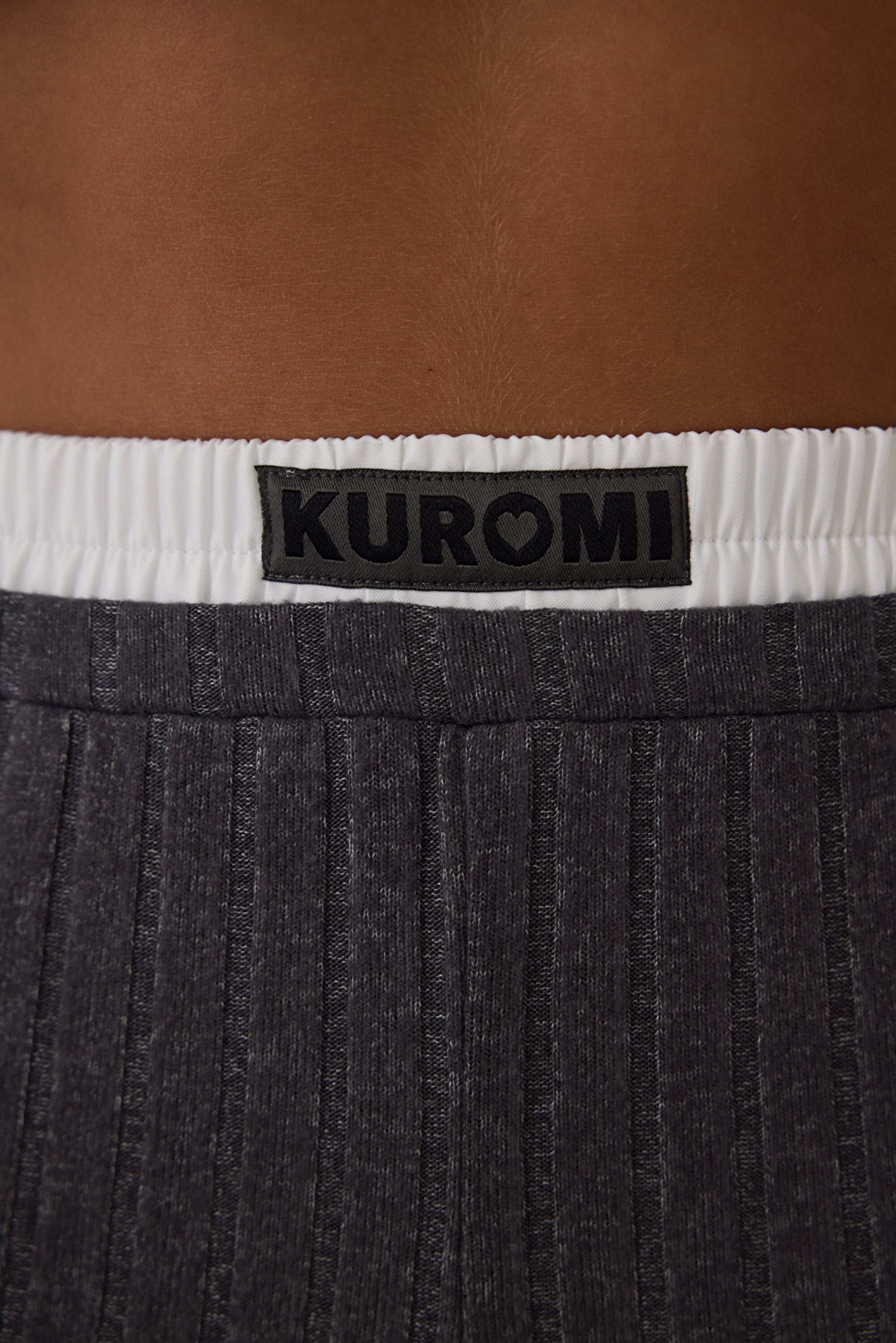 Anthracite Kuromi Print Boat Neck Long Sleeve Pajama Set