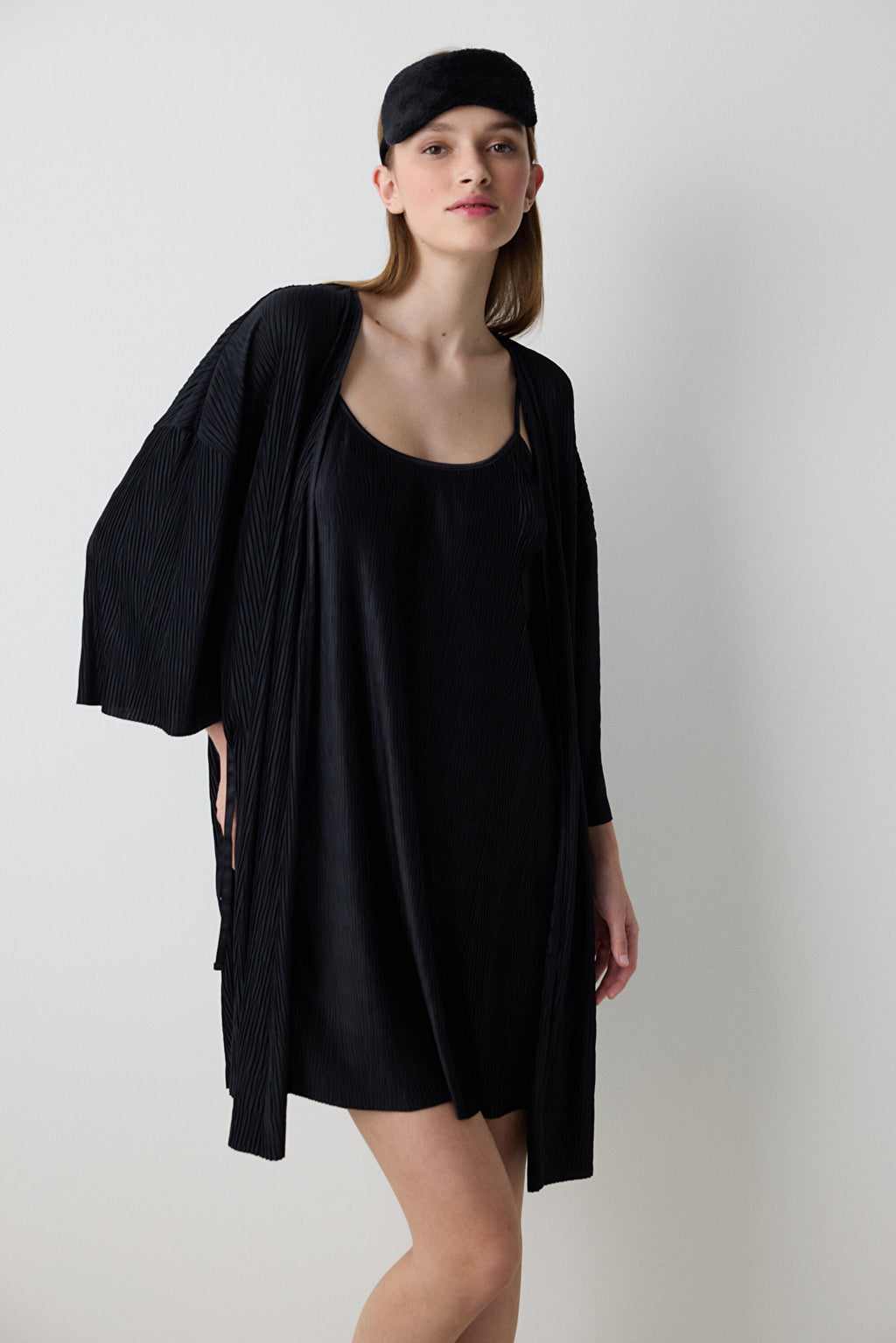 Fleur Black Dressing Gown - Penti Loves Paris Collection