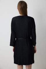 Fleur Black Dressing Gown - Penti Loves Paris Collection