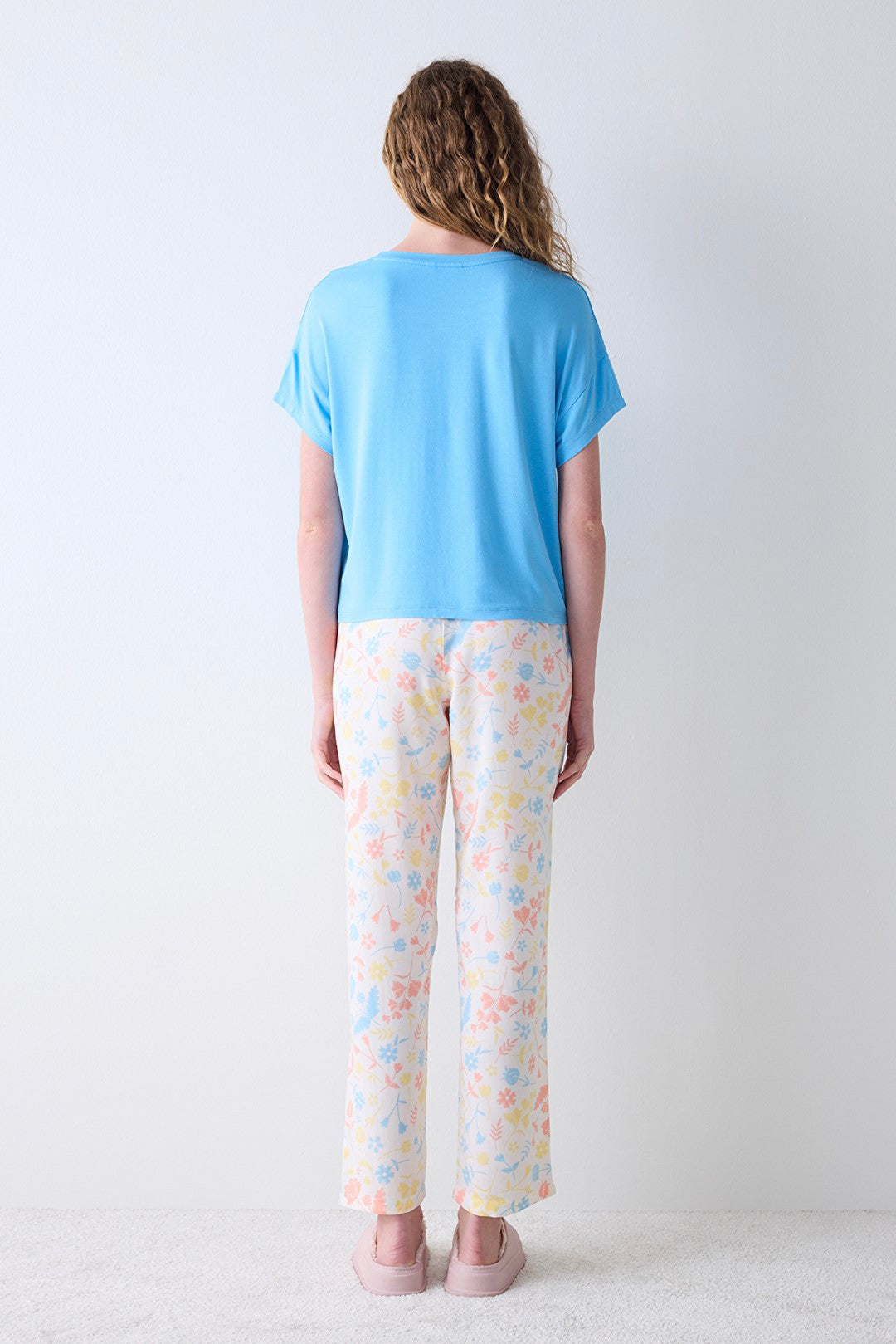 Hannah Blue T-Shirt Pajama Top