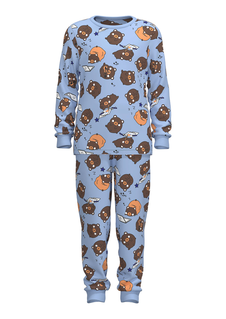 Boy Bear Thermal Multicolored Pajama Set