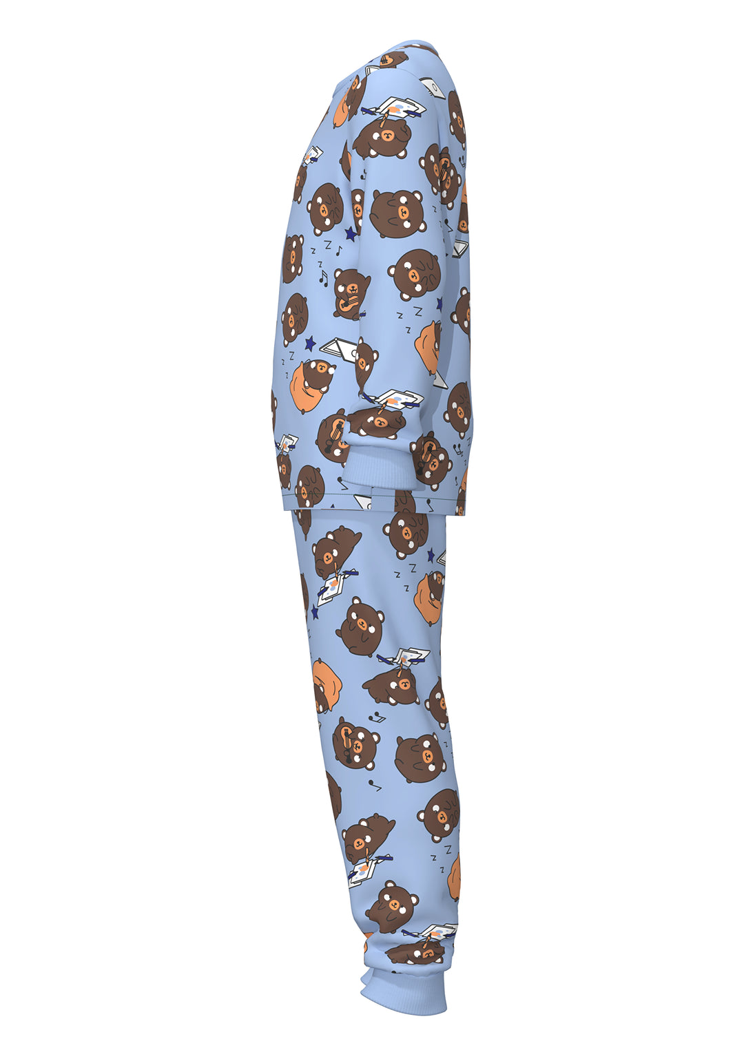 Boy Bear Thermal Multicolored Pajama Set