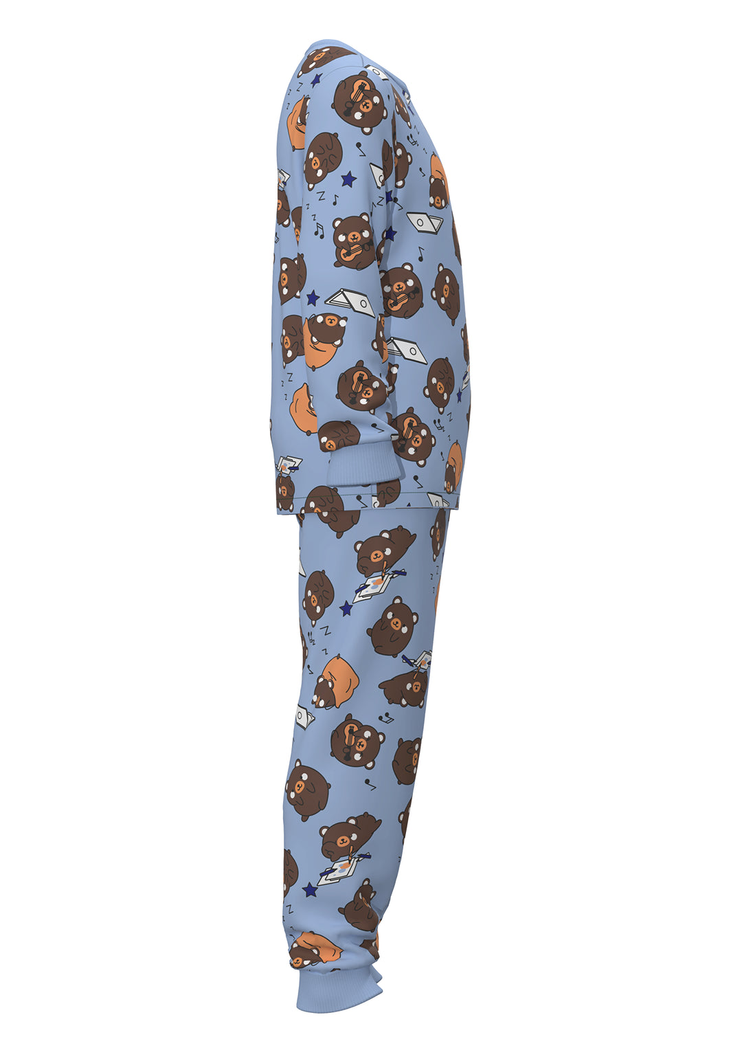 Boy Bear Thermal Multicolored Pajama Set