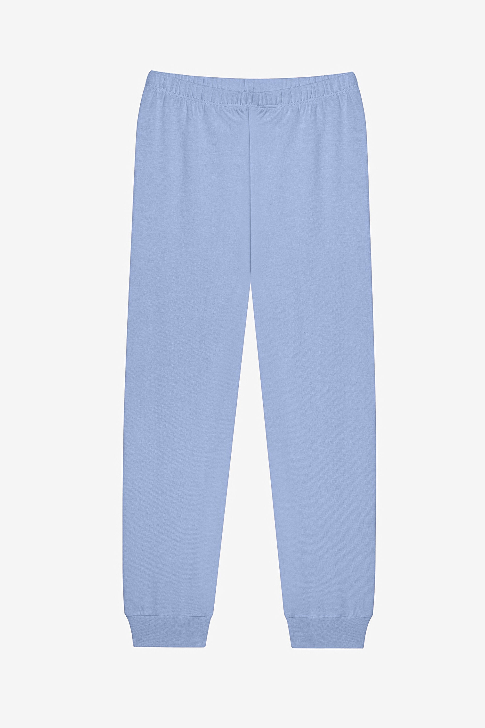 Girls Blue Roses 2-Piece Multicolored Pajama Set