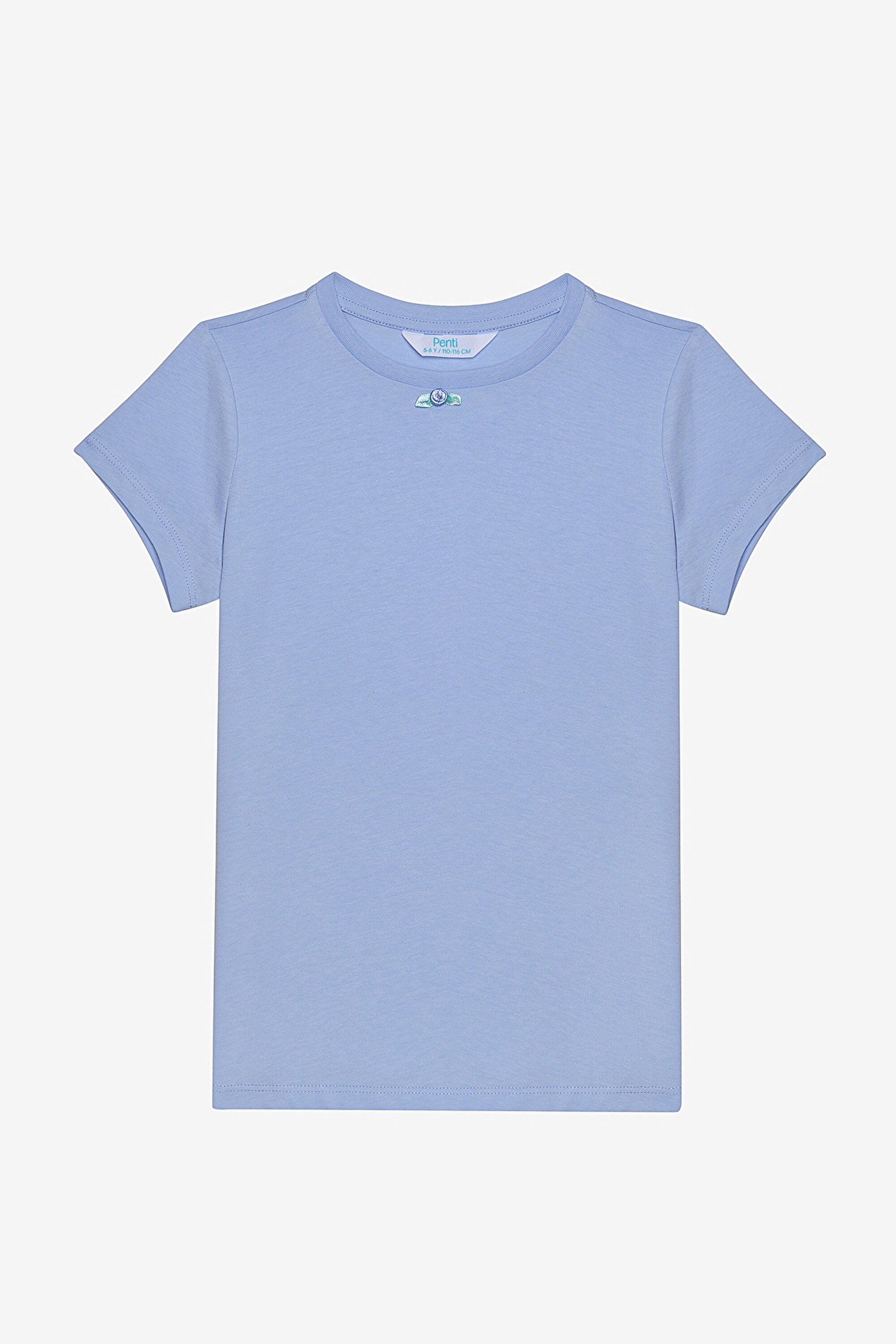 Girls Blue Roses 2-Piece Multicolored Pajama Set